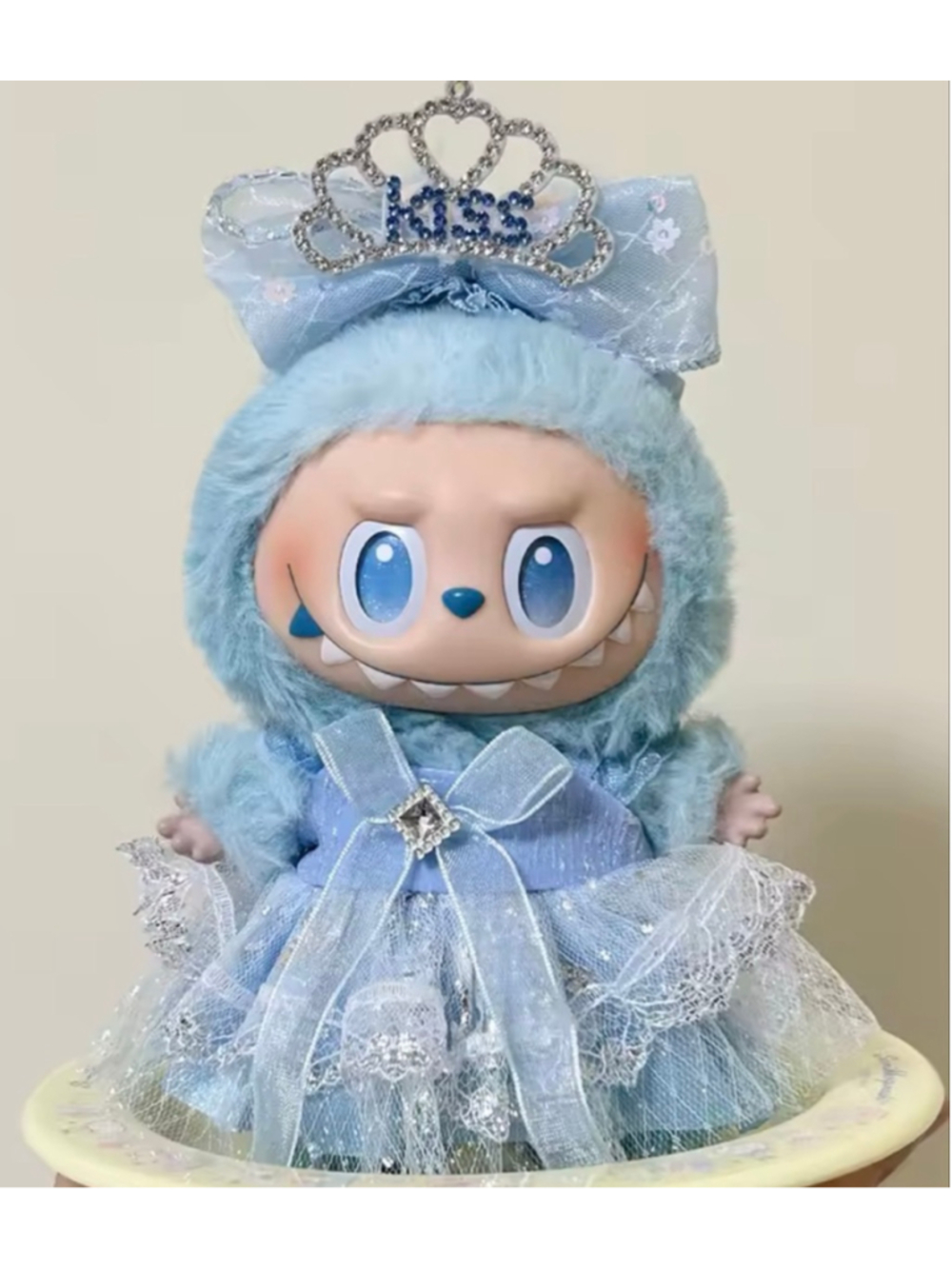 Labubu Dress & Crown Bow Headband Clothes Set - Brand New
